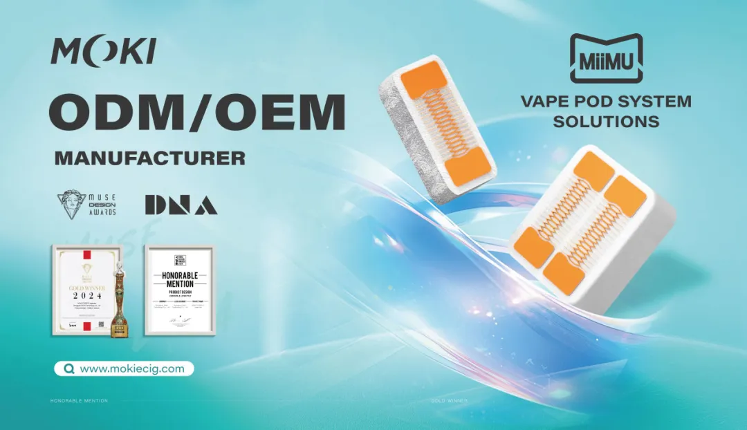 MOKI Dual-Coil Ceramic Vape Wins the 2024 French DNA Honor Award