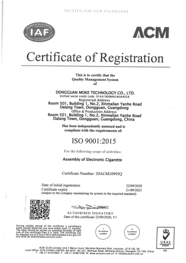 ISO Quality Management System Certification